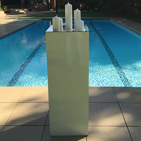 White Plinth for hire 950mm - Image 3