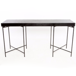 Rectangular crisscross cocktail table  - Black on Black