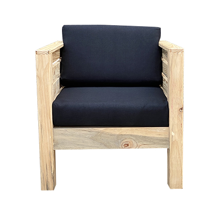Pallet Single Couch -Black