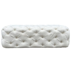 Tufted Rectangular ottoman - Cream