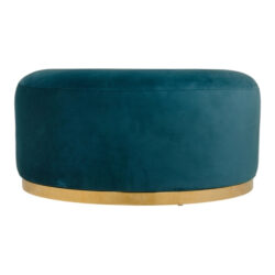 Velvet Ottoman - Blue