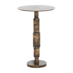 Mirage totem Side Table-Brass Antique