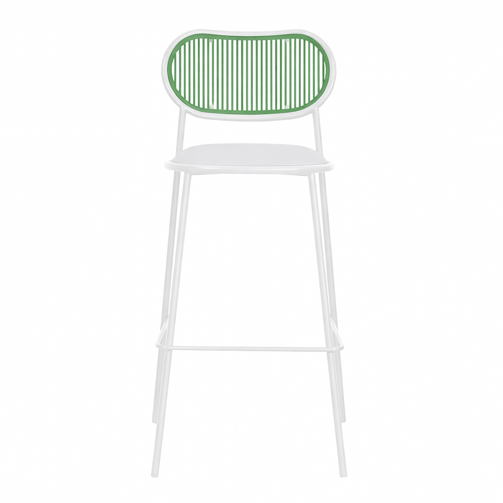 Halo Bar Stool - White custom back - Image 4