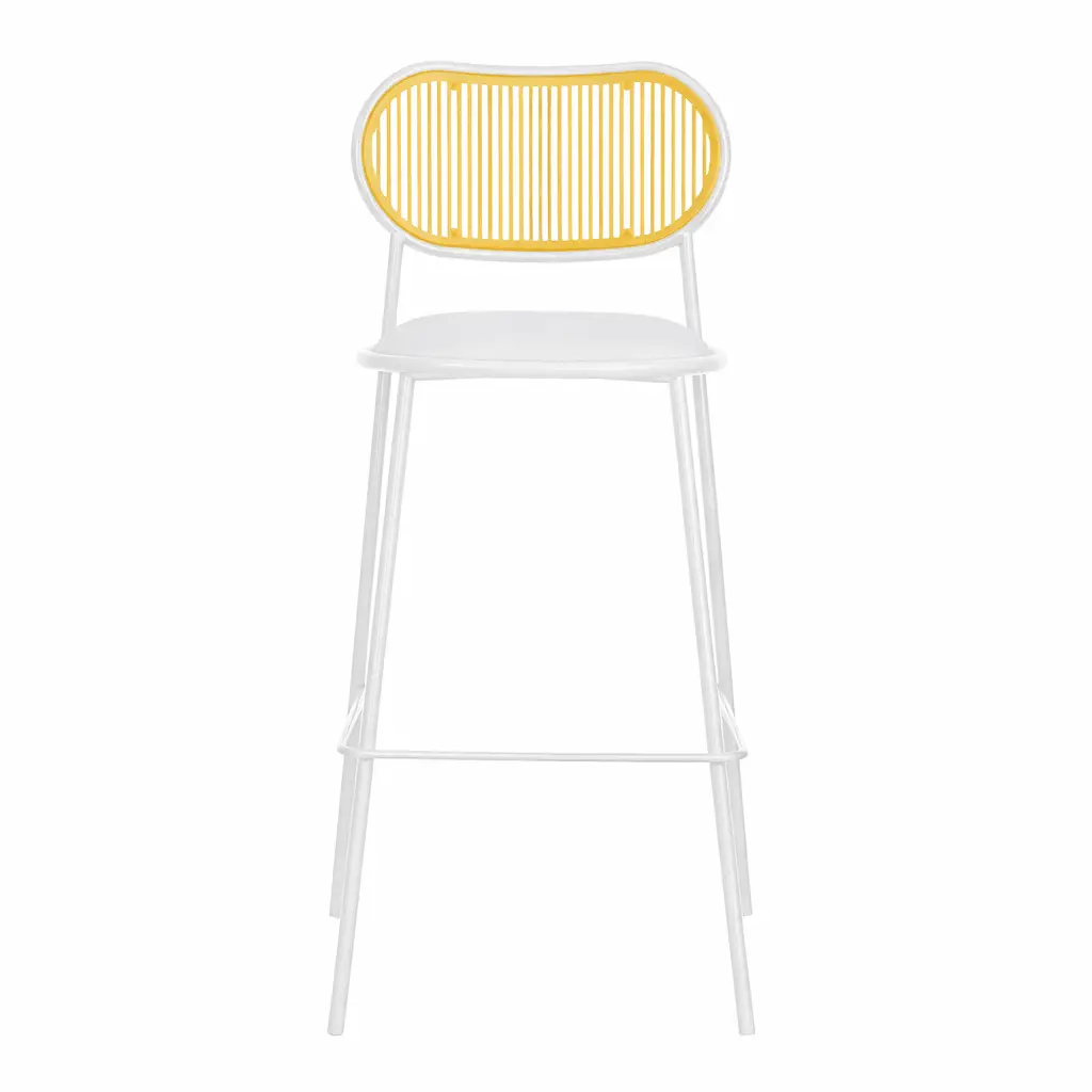 Halo Bar Stool - White custom back - Image 3