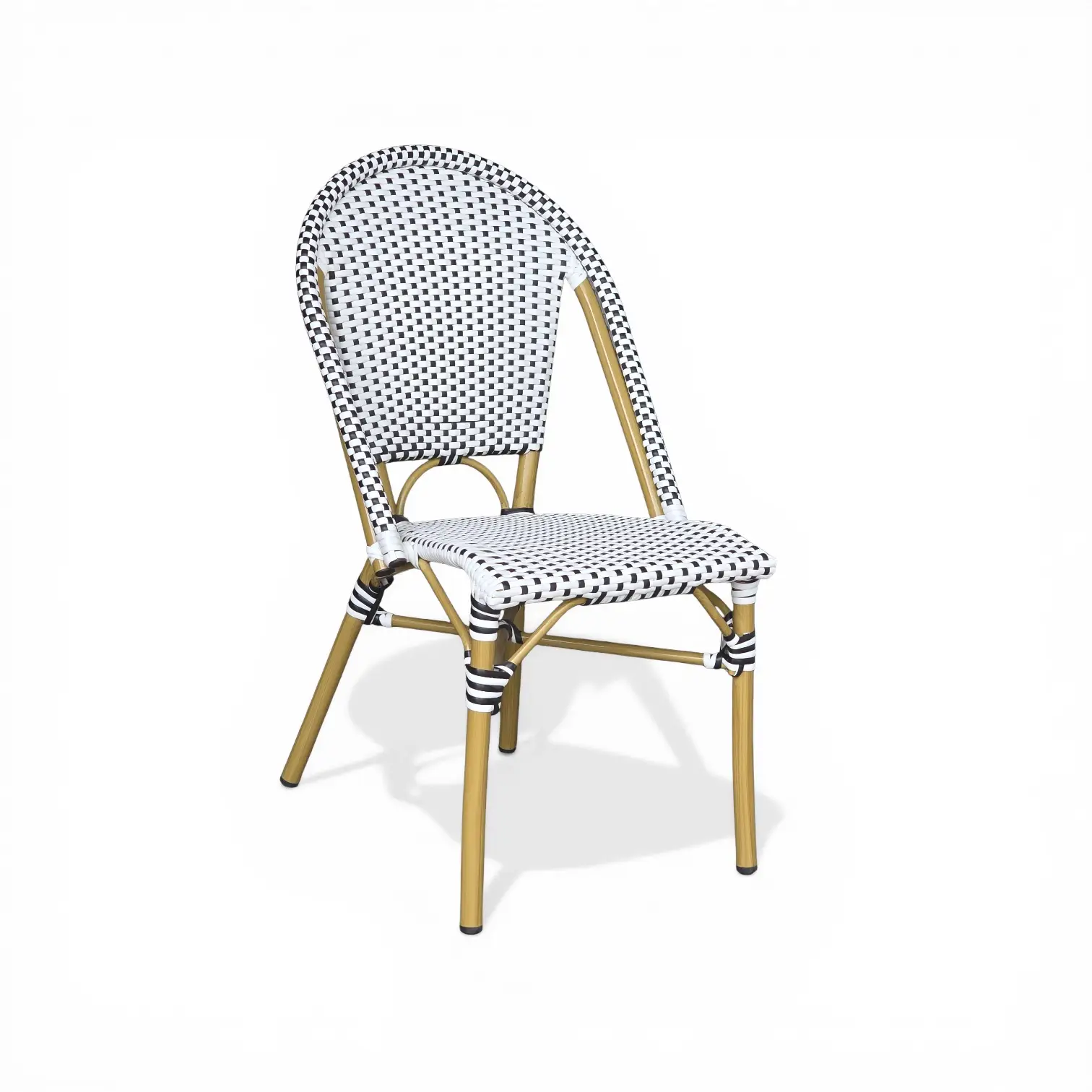 French Bistro Dining Chair - Black and White - Image 2