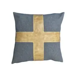 Leather Cross Cushion