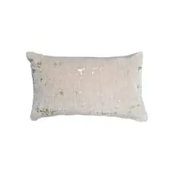 Distressed Metalic Cushion - Blush