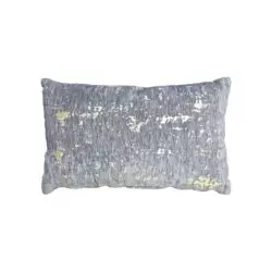 Grey and Gold Abstract Cushion