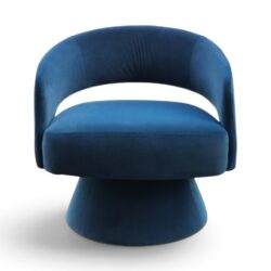 Olga Swivel Occasional Chair - Navy Blue