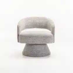 OLGA SWIVEL OCCASIONAL CHAIR - LIGHT GREY