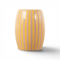 Blush Stripe Ceramic Side Table