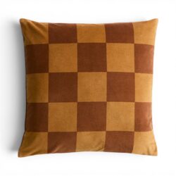 Checked velvet Light Brown - Cushion