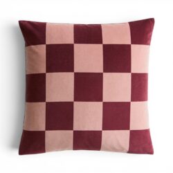 Checked velvet pink - Cushion