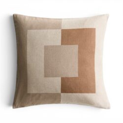 Linen-Blend Beige, brown - Cushion