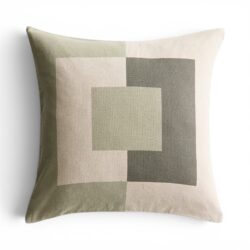 Linen-Blend sage green, beige - Cushion