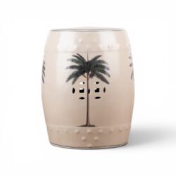 Oasis Ceramic Side Table - Palm Tree