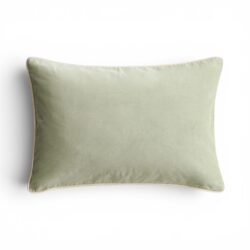 Velvet Cushion - Light green, greige